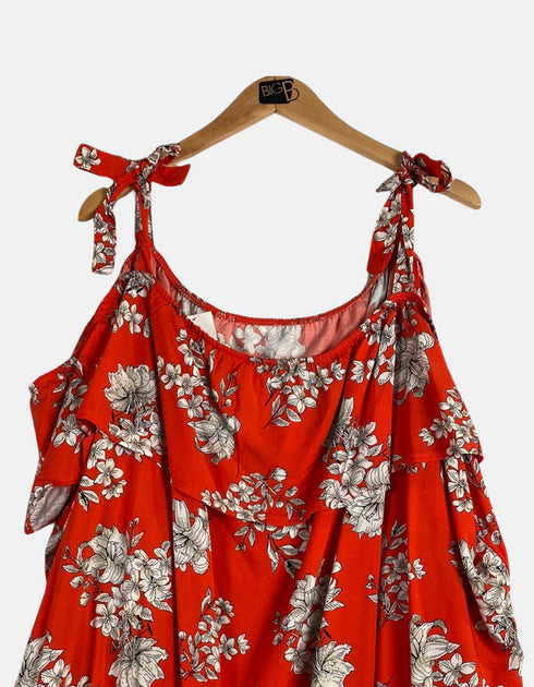 Orange Dress with Flowers FM